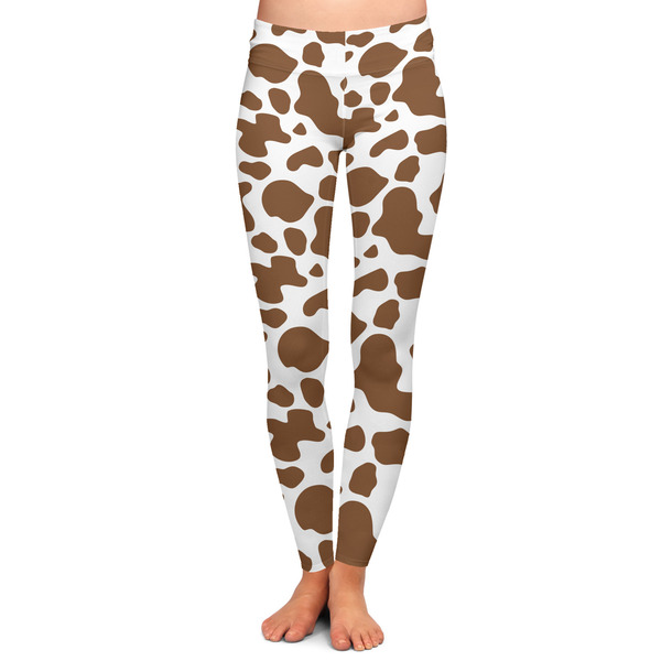 Custom Cow Print Ladies Leggings - Large