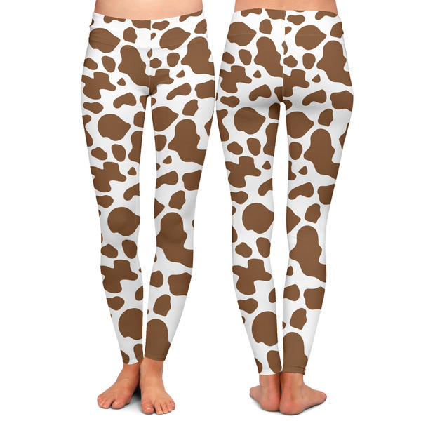 Cow Print Ladies Leggings - Front and Back
