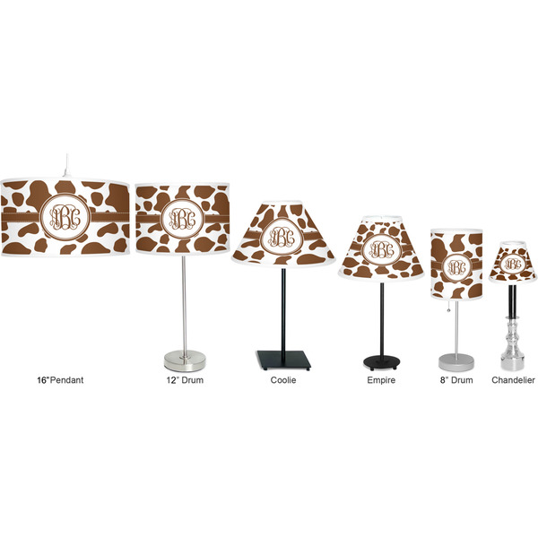 Cow Print Lamp Full View Size Comparison