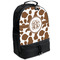 Cow Print Large Backpack - Black - Angled View