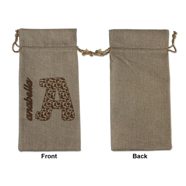 Cow Print Large Burlap Gift Bags - Front Approval