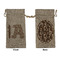Cow Print Large Burlap Gift Bags - Front & Back