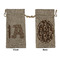 Cow Print Large Burlap Gift Bag - Front & Back (Personalized)