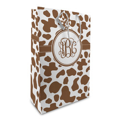Cow Print Large Gift Bag (Personalized)