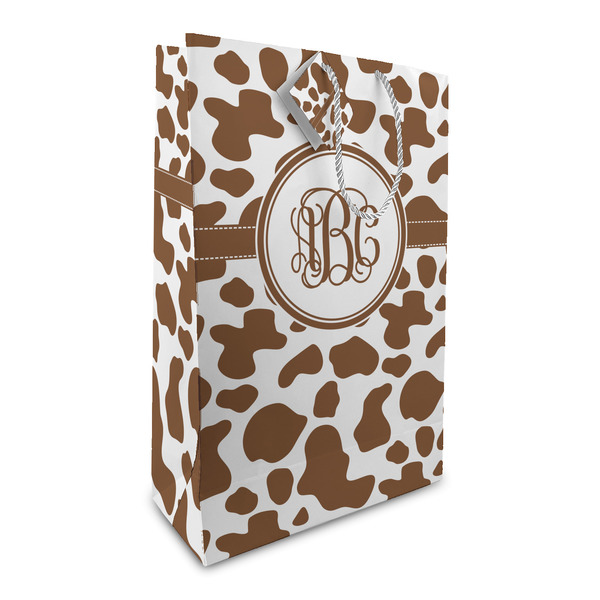 Custom Cow Print Large Gift Bag (Personalized)