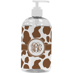 Cow Print Plastic Soap / Lotion Dispenser (16 oz - Large - White) (Personalized)
