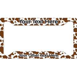 Cow Print License Plate Frame (Personalized)