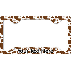 Cow Print License Plate Frame - Style C (Personalized)