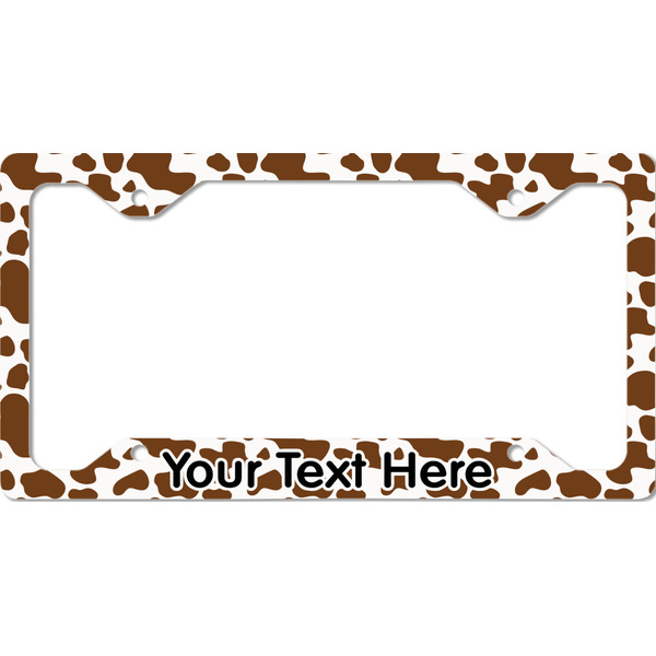 Custom Cow Print License Plate Frame - Style C (Personalized)