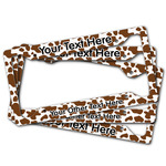 Cow Print License Plate Frame (Personalized)