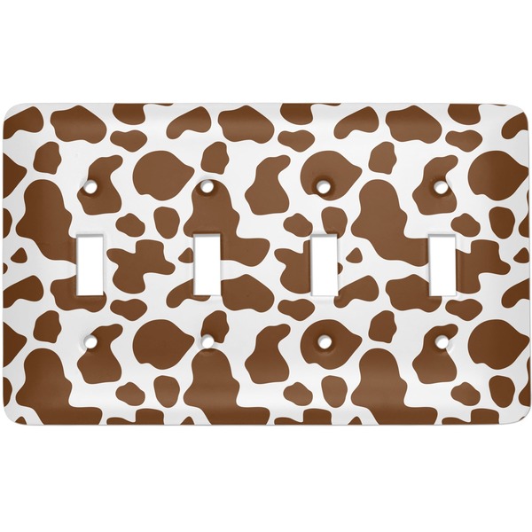 Custom Cow Print Light Switch Cover (4 Toggle Plate)