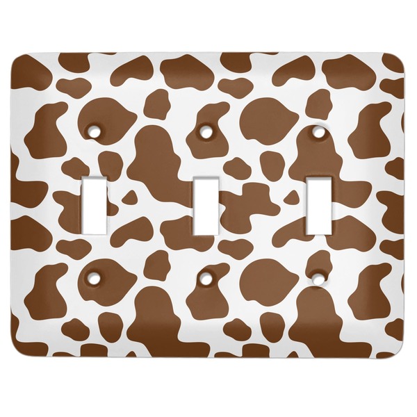 Custom Cow Print Light Switch Cover (3 Toggle Plate)