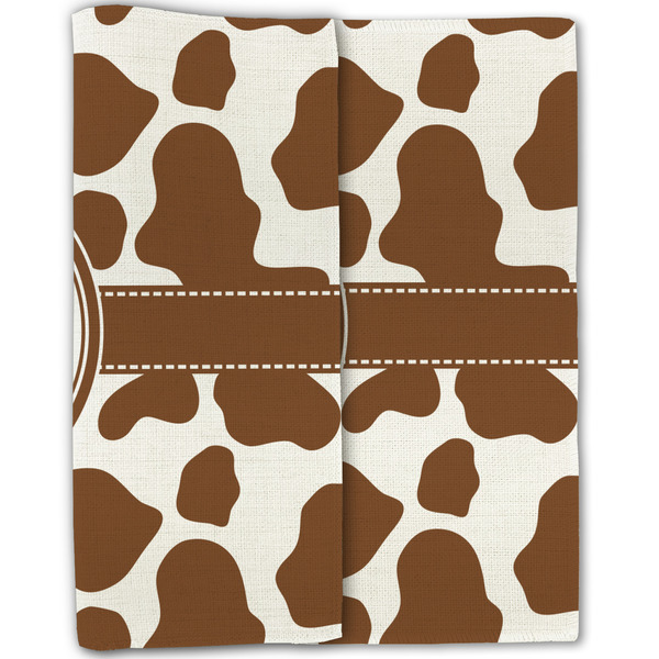 Cow Print Linen Placemat - Folded Half (double sided)