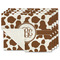 Cow Print Single-Sided Linen Placemat - Set of 4 w/ Monogram