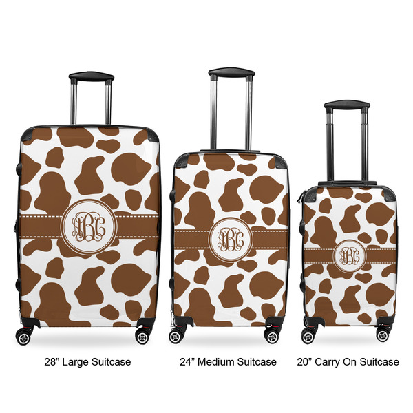 Cow Print Luggage Bags all sizes - With Handle