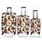 Cow Print Luggage Bags all sizes - With Handle