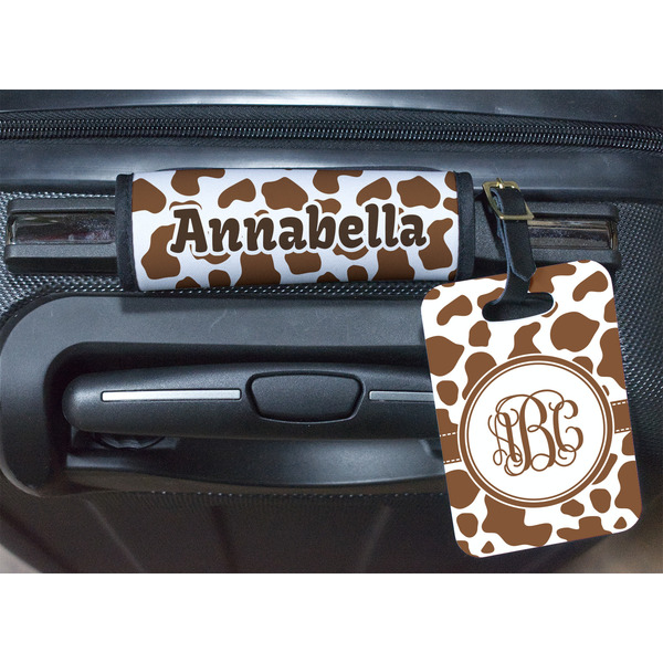 Cow Print Luggage Wrap & Tag