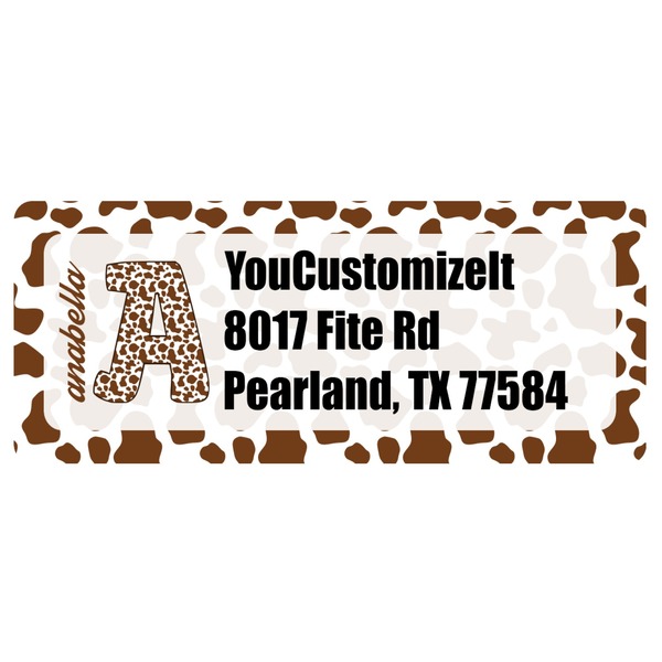 Custom Cow Print Return Address Labels (Personalized)