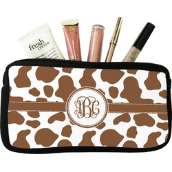 Cow Print Makeup / Cosmetic Bag (Personalized)