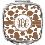 Cow Print Compact Makeup Mirror (Personalized)