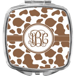 Cow Print Compact Makeup Mirror (Personalized)