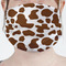 Cow Print Mask - Pleated (new) Front View on Girl