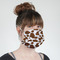 Cow Print Mask - Quarter View on Girl