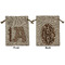 Cow Print Medium Burlap Gift Bag - Front & Back (Personalized)