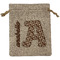 Cow Print Medium Burlap Gift Bag - Front (Personalized)