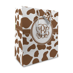 Cow Print Medium Gift Bag (Personalized)