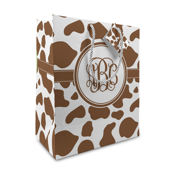 Custom Cow Print Medium Gift Bag (Personalized)