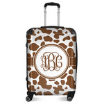 Cow Print Suitcase - 24" Medium - Checked (Personalized)