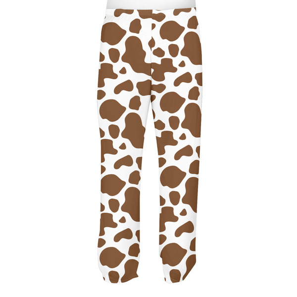 Cow Print Men's Pjs Back - on model