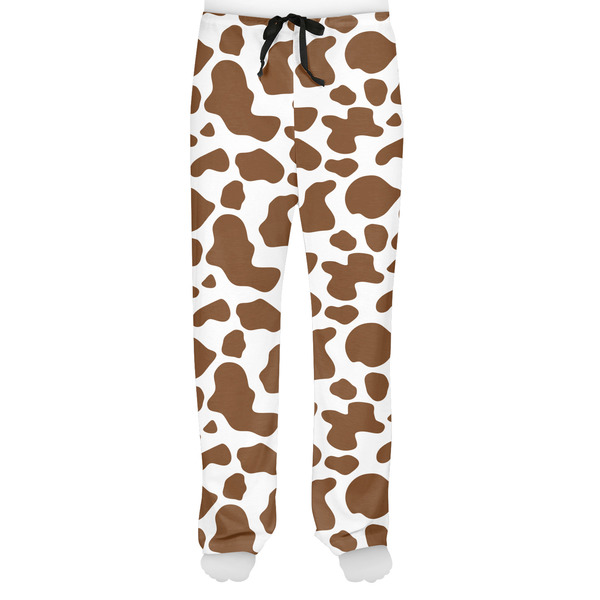 Cow Print Men's Pjs Front - on model