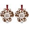 Cow Print Metal Paw Ornament - Front and Back