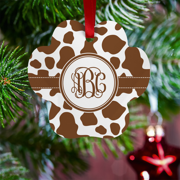 Cow Print Metal Paw Ornament - Lifestyle