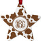 Cow Print Metal Star Ornament - Front