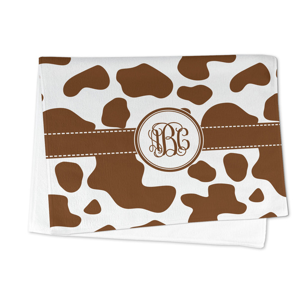 Cow Print Microfiber Dish Towel - FOLDED HALF