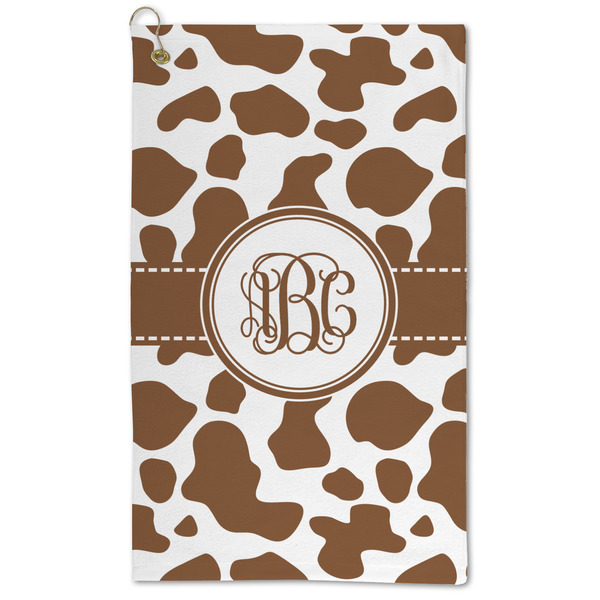 Custom Cow Print Microfiber Golf Towel - Large (Personalized)
