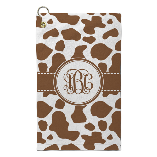 Custom Cow Print Microfiber Golf Towel - Small (Personalized)
