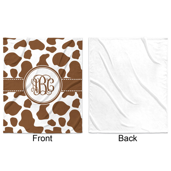 Cow Print Minky Blanket - 50"x60" - Single Sided - Front & Back