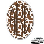 Cow Print Monogram Car Decal (Personalized)