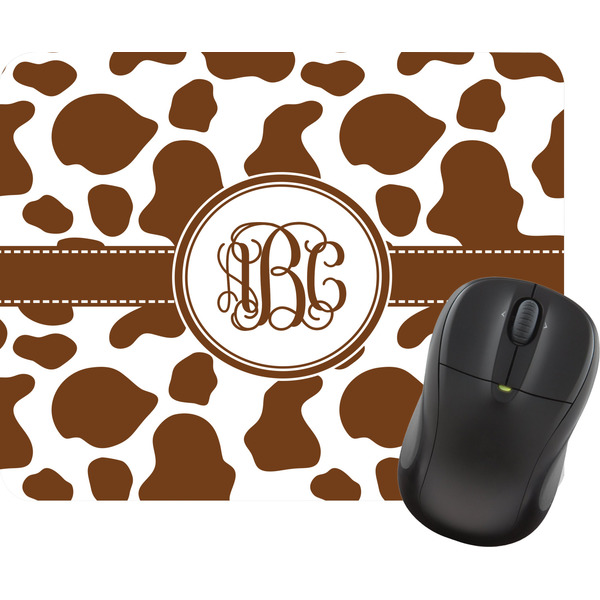 Custom Cow Print Rectangular Mouse Pad (Personalized)