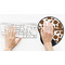 Cow Print Mouse Pad with Wrist Rest - LIFESYTLE 2 (in use)