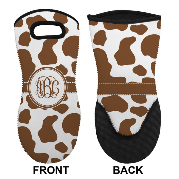Cow Print Neoprene Oven Mitt (Front & Back)