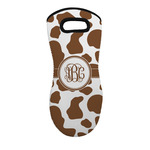 Cow Print Neoprene Oven Mitt - Single w/ Monogram