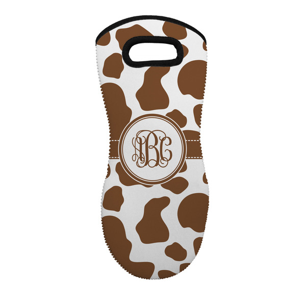 Custom Cow Print Neoprene Oven Mitt w/ Monograms