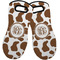 Cow Print Neoprene Oven Mitts - Set of 2 w/ Monogram