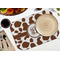 Cow Print Octagon Placemat - Single front (LIFESTYLE) Flatlay