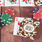 Cow Print On Table with Poker Chips